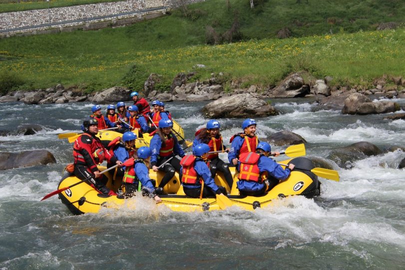 raftin sul fiume Noce