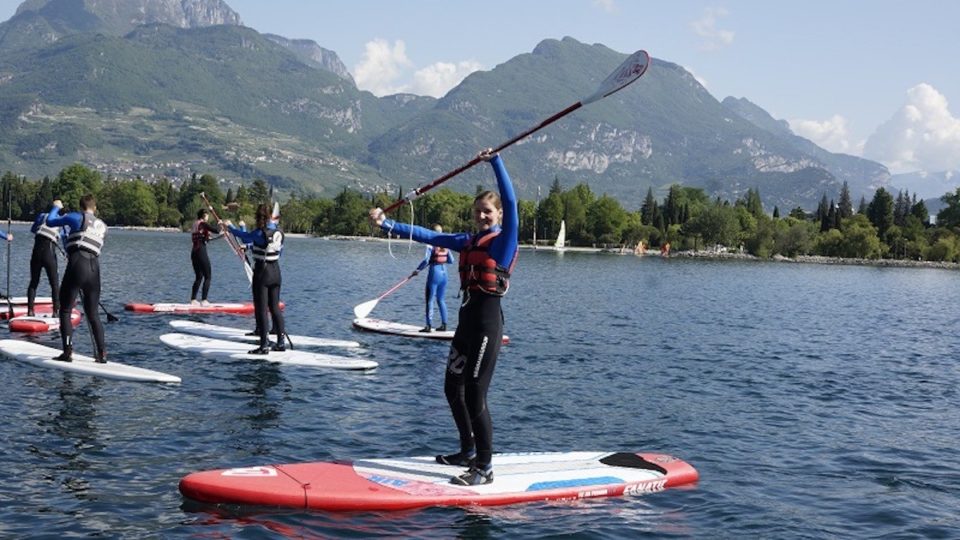 stand up paddle group Lake Garda