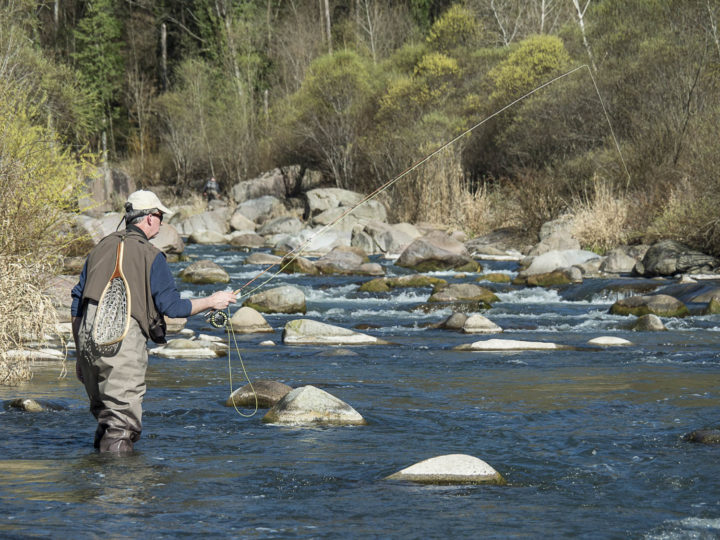 Fly fishing in Avisio valle di Cembra, Trentino